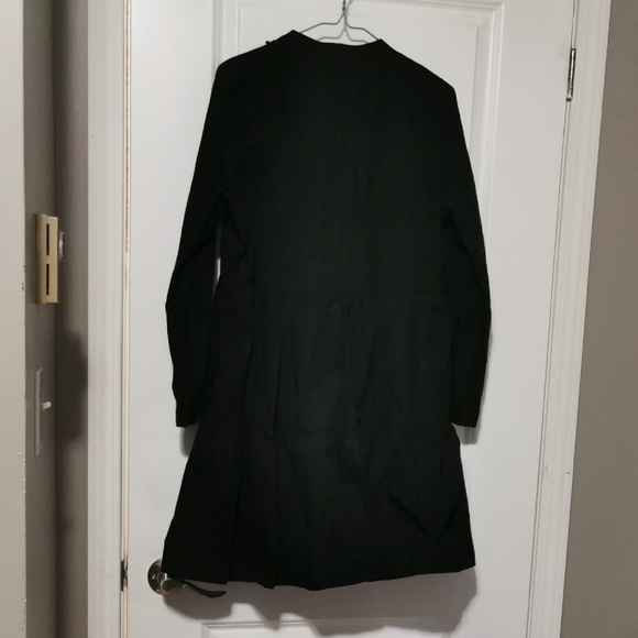 J. Crew Elegant Black Tiered Long Sleeve Dress - Picture 4 of 4